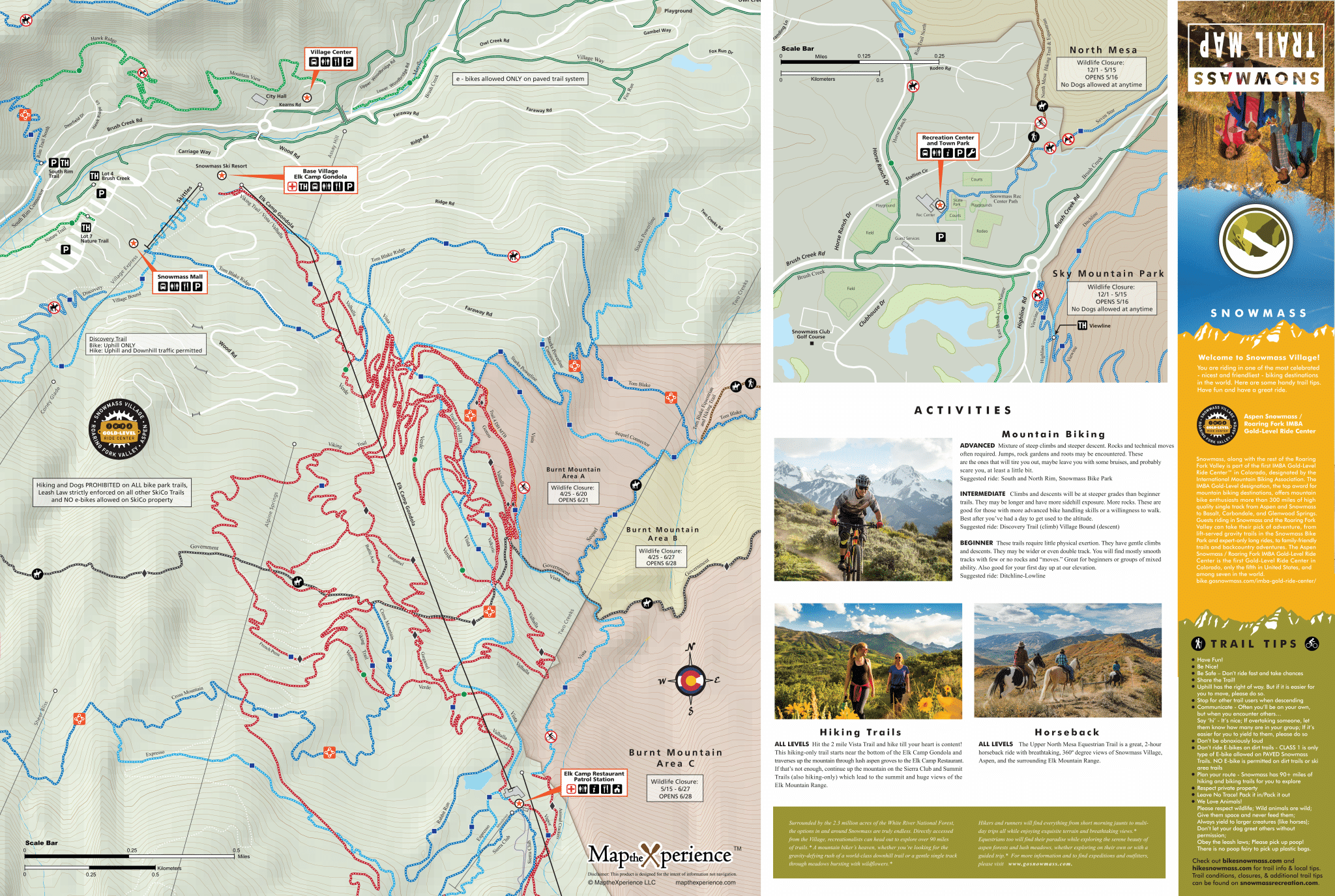 2022 Snowmass Trail Map Inset Thumbnail