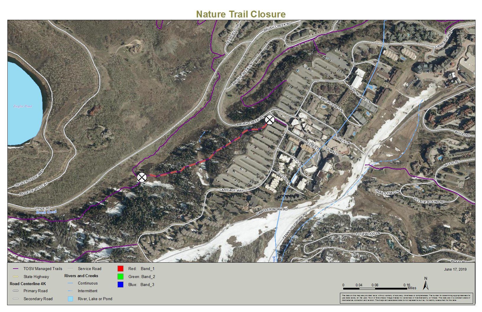 nature Trail closure map